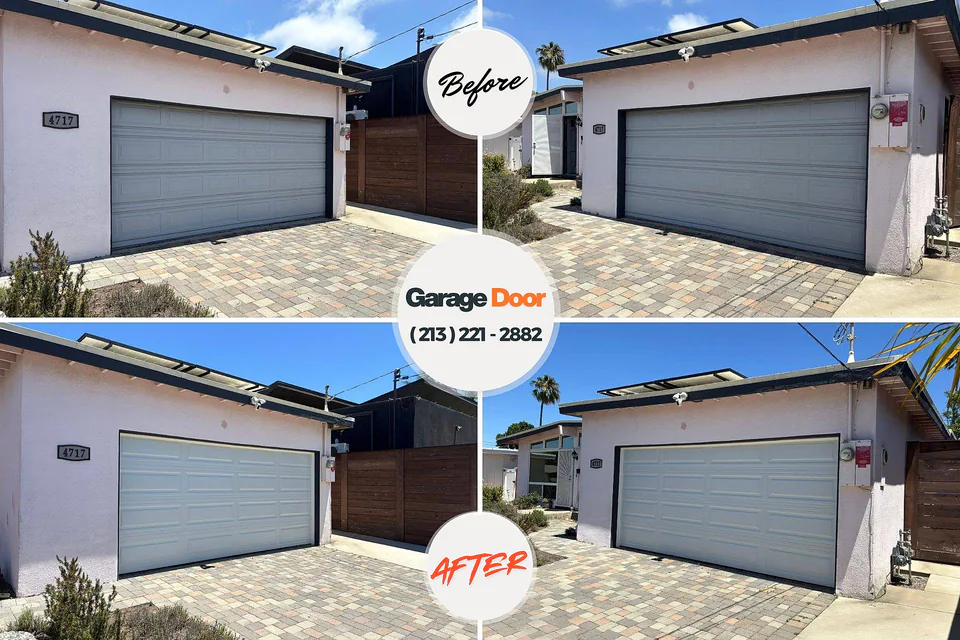 Before and after: garage door repair Town and Country, WA